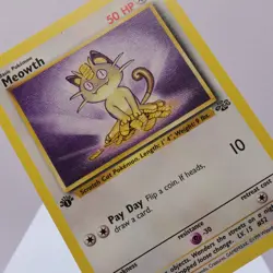 Pokemon TCG - Meowth 56/64 Jungle Common 1st Edition WOTC 1999 - NM - Image 1