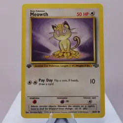 Pokemon TCG - Meowth 56/64 Jungle Common 1st Edition WOTC 1999 - NM - Image 2