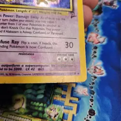 Pokemon Alakazam TCG 1/130 Base Set 2 Holo Rare Hp - Image 3