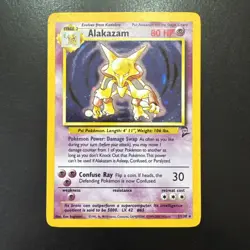 Pokemon Alakazam Holo Ultra Rare TCG Base Set 2 1/130 - Image 1