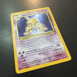 Pokemon Alakazam Holo Ultra Rare TCG Base Set 2 1/130 - Image 3