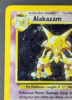 Pokemon Alakazam TCG Card 1/130 Base Set 2 Holo Unlimited Rare - Image 4