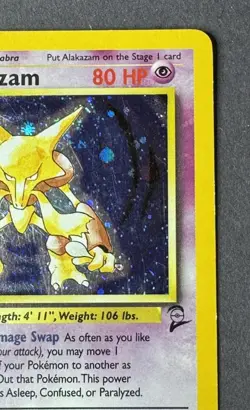 Pokemon Alakazam TCG Card 1/130 Base Set 2 Holo Unlimited Rare - Image 5