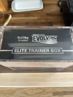 Factory Sealed Evolving Skies ETB TCG Sword & Shield Pokemon W/ Acrylic Case 820650808944 - Image 3