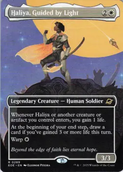 MTG Haliya, Guided by Light (Borderless (289) | NM | Edge of Eternities {EOE} - Image 1