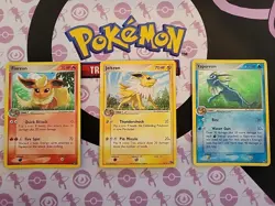 Pokemon Pop Series 3 Holo Flareon, Holo Jolteon, Holo Vaporeon LP - Image 1