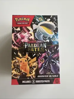 Pokemon Paldean Fates Booster Bundle - 6 Packs New and Sealed Pokemon TCG Cards - Image 1