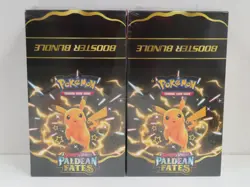 (2) Lot 2024 Pokemon Paldean Fates Factory Sealed Booster Bundle Display Box - Image 1
