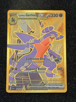 Pokemon TCG Cynthia's Garchomp EX Holo Card 241/182 Sv10: Destined Rivals - Image 1