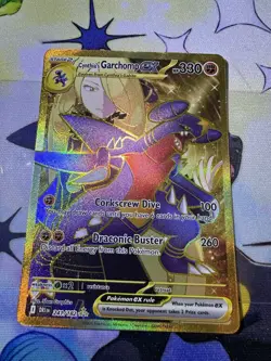 Pokemon TCG Cynthia's Garchomp EX Holo Card 241/182 Sv10: Destined Rivals - Image 1