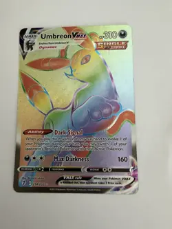 Pokemon TCG: Umbreon VMAX Rainbow Secret Rare Card 214/203 EvolvingSkies SWSH NM - Image 1
