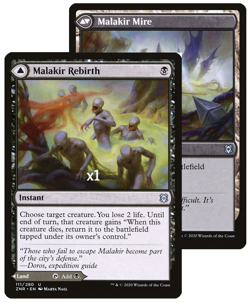 MTG Zendikar Rising ZNR Malakir Rebirth/Malakir Mire MINT - Image 1