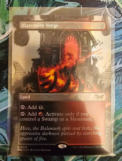 Magic the Gathering - Blazemire Verge - Duskmourn - Borderless - Foil - MTG - Image 1