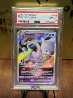 Mewtwo Vstar #031 2022 English Pokemon Go PSA 10 - Image 1