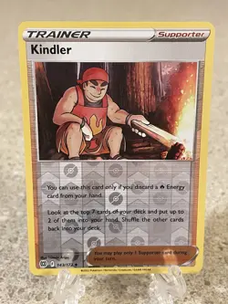 Pokemon TCG Brilliant Stars Reverse Holo Trainer Kindler 143/172 NM/M - Image 1