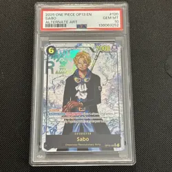 2025 ONE PIECE OP13 120 CARRYING ON HIS WILL SABO SEC ALT ART PARALLEL PSA 10 - Image 1