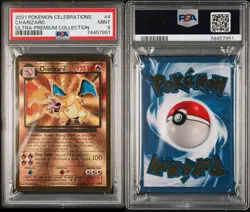 Pokemon Charizard Metal Card 2021 Celebrations UPC Promo #4 PSA 9 Mint - Image 1