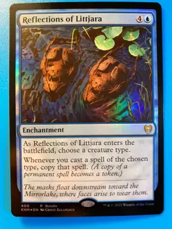 MTG 1x FOIL Reflections of Littjara # 400 Kaldheim PROMO Magic Gathering x1 NM - Image 1