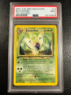 Pokemon Neo Discovery #19 - Butterfree - MINT - 1st Edition - PSA 9! - Image 1