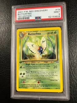 Pokemon Neo Discovery #19 - Butterfree - MINT - 1st Edition - PSA 9! - Image 2