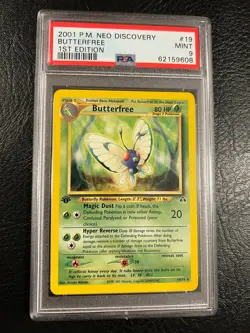 Pokemon Neo Discovery #19 - Butterfree - MINT - 1st Edition - PSA 9! - Image 3