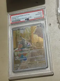 2024 POKEMON PALDEAN FATES POKEMON CENTER ETB PROMO SVP #075 MIMIKYU PSA 10 - Image 2