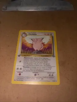 Pokemon TCG Jungle 1999 Clefable Card 17/64 Rare 1st Edition Non-Holo - Image 1