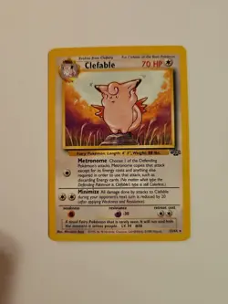 Pokemon TCG Clefable Jungle 17/64 Unlimited Rare Non Holo Card - Image 1
