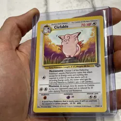 Clefable 17/64 Jungle Non Holo Rare Pokemon WOTC LP/NM Vintage Vtg Card TCG - Image 2