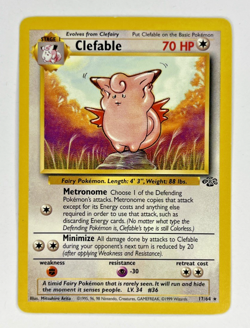 Pokemon TCG Clefable Jungle Set Non-Holo Rare Card 17/64 WOTC - Image 1