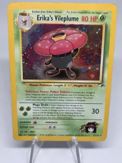 Pokemon TCG Erika's Vileplume Gym Challenge Holo Rare #5/132 Vintage WOTC Unlim - Image 1