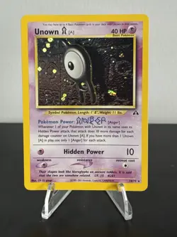 Unown [A] 14/75 Pokemon Neo Discovery Holo - Image 1