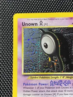 Unown A Holo 14/75 Swirl Neo Discovery Rare Pokemon Card NM - Image 2