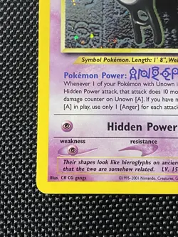 Unown A Holo 14/75 Swirl Neo Discovery Rare Pokemon Card NM - Image 5