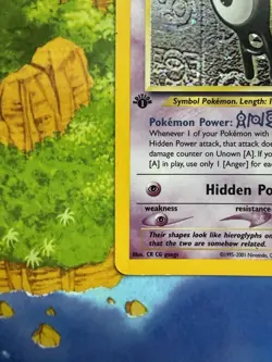 Pokemon Unown [A] 1st Edition Neo Discovery 14/75 Holo Rare Heavily Played - Image 3