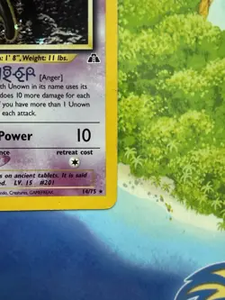 Pokemon Unown [A] 1st Edition Neo Discovery 14/75 Holo Rare Heavily Played - Image 4