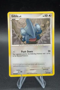 Gible Pokemon Card, Mysterious Treasures Set 85/123 Moderate Play Condition MP + - Image 1