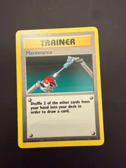 Pokemon TCG Trainer Card Maintenance Base 83/102 Regular Near Mint! - Image 1