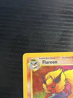 Pokemon TCG Flareon Jungle 3/64 No Symbol Error Holo Vintage Rare WOTC 1999 MP - Image 3