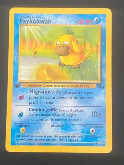 CARTE POKEMON PSYKOKWAK 53/62 EDITION 1 FR COMMUNE WIZARDS FOSSILE - TBE/EXC - Image 1