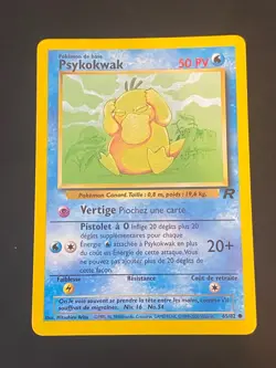 CARTE POKEMON PSYKOKWAK 65/82 FR COMMUNE WIZARDS TEAM ROCKET - TBE/EXC - Image 1