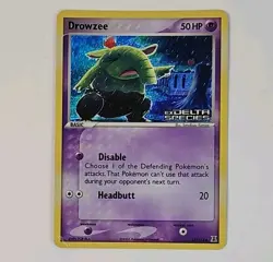 2005 Pokemon DROWZEE Ex Delta Species HOLO Foil STAMPED 67/113 - Image 1