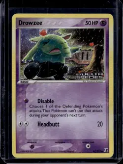2005 Pokemon EX Delta Species Drowzee Reverse Holo #67/113 - Image 1