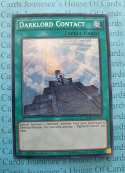 DESO-EN035 Darklord Contact Secret Rare Yu-Gi-Oh Card 1st Edition NM - Image 1