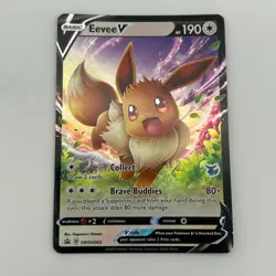 Eevee V SWSH065 Sword & Shield Battle Academy Black Star Promo Pokemon Card - Image 1