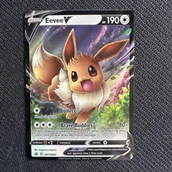 💥 Eevee V SWSH065 Promo SWSH: Sword & Shield Promo Holo Pokemon Card - Image 1