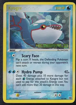 Kyogre 15/106 Ex Emerald Reverse Holo Stamp Pokemon Nintendo Vintage Ex 2005 - Image 1