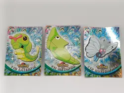 Topps Pokemon Cards TV Animation - Caterpie, Metapoo, Butterfree #10,11,12 - Image 1
