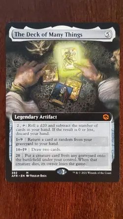 Deck of Many Things AFR [Extended Art] EX/LP #392 MTG Magic the Gathering Mythic - Image 1