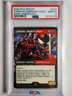 Carnage, Crimson Chaos 0227 (Borderless) Marvel's Spider-Man Regular PSA 10 - Image 1